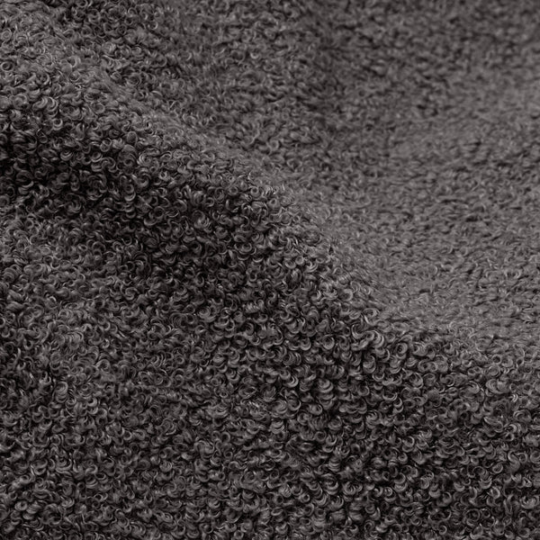 Large Floor Cushion - Boucle Graphite Grey Fabric Close-up Image