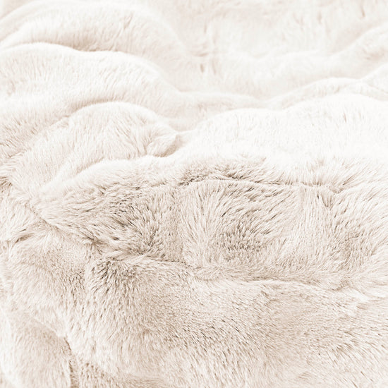 Large Floor Cushion - Bubble Faux Fur Cream 03