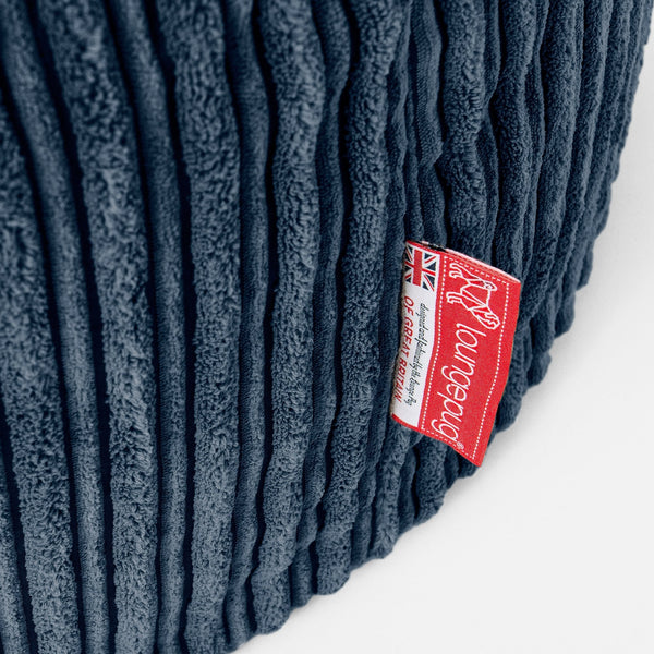 Josephine Sofa Bean Bag - Cord Navy Blue Fabric Close-up Image