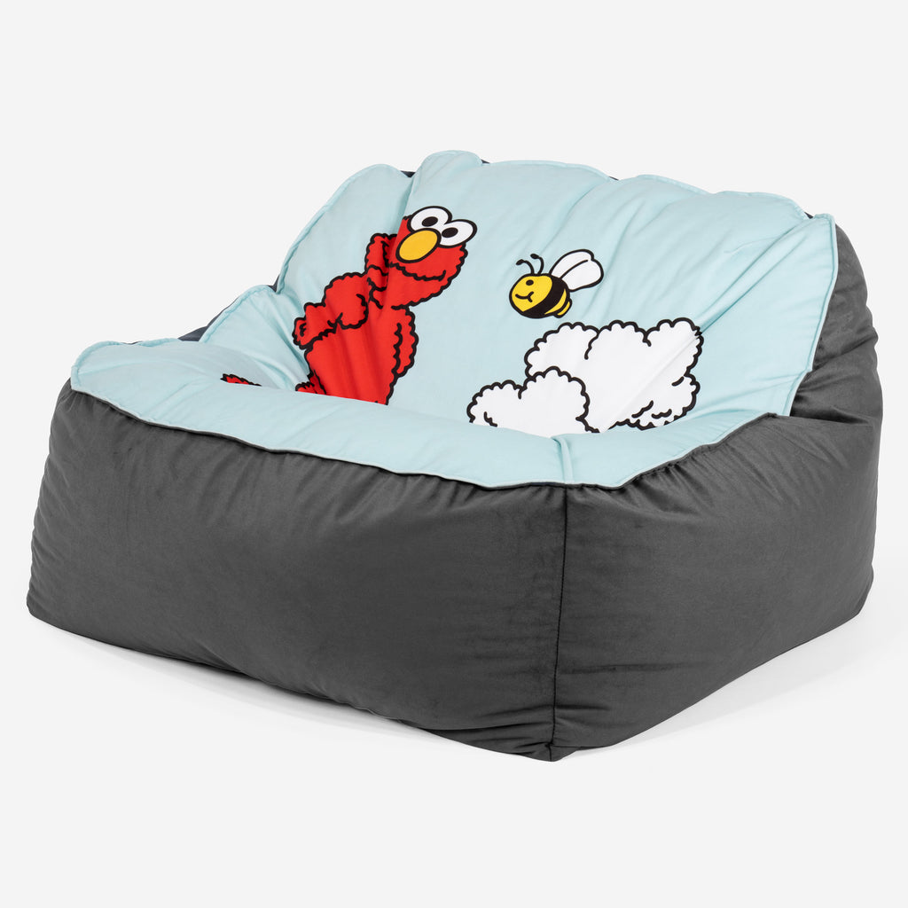 Sesame Street Elmo Cloud Sloucher Bean Bag Chair Blue Grey Large Beanbags Big Bertha Original UK