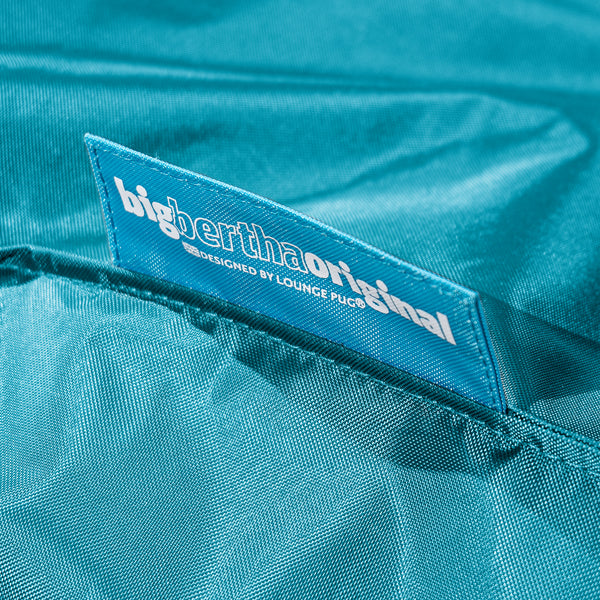 XXL Giant Outdoor Bean Bag - SmartCanvas™ Aqua Blue Fabric Close-up Image