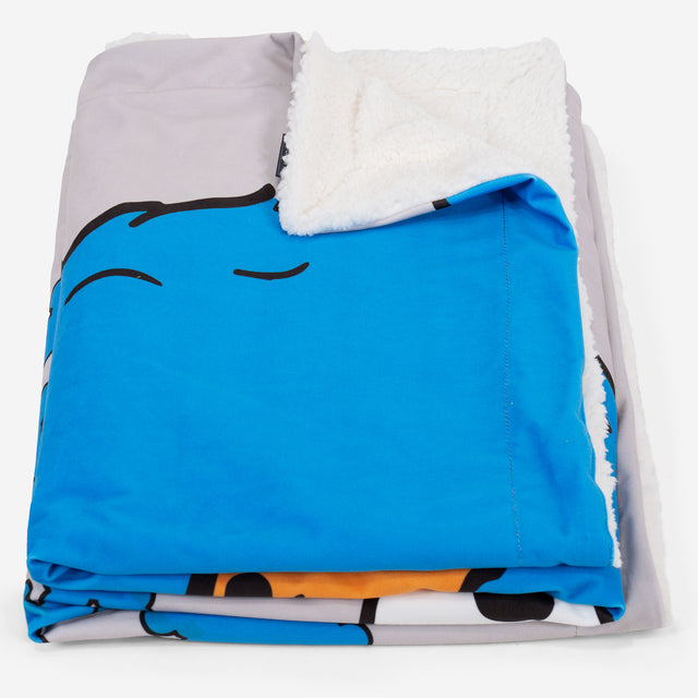 Fleece Throw / Blanket - Cookie Monster Grey