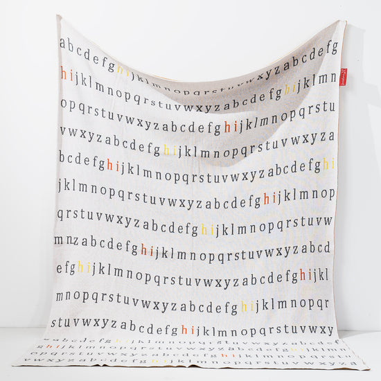 Throw / Blanket - Knitted Alphabet 01