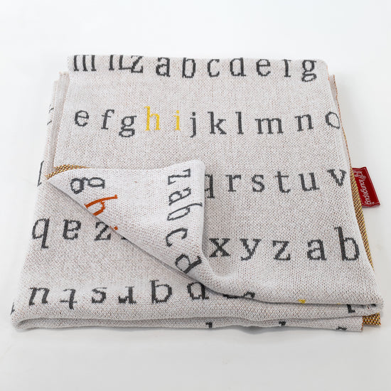 Throw / Blanket - Knitted Alphabet 03