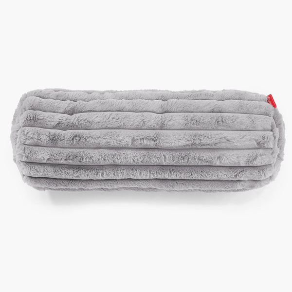 Bolster Scatter Cushion Cover 20 x 55cm - Ultra Plush Cord Grey 01