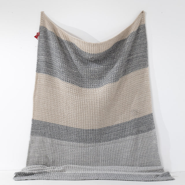 Throw / Blanket - Knitted Chester Grey 01