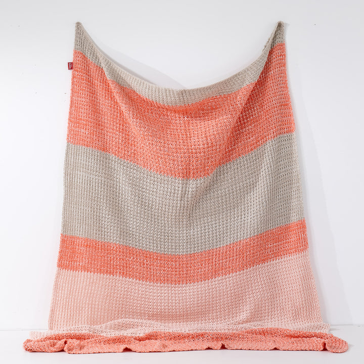 Throw / Blanket - Knitted Chester Pink 01