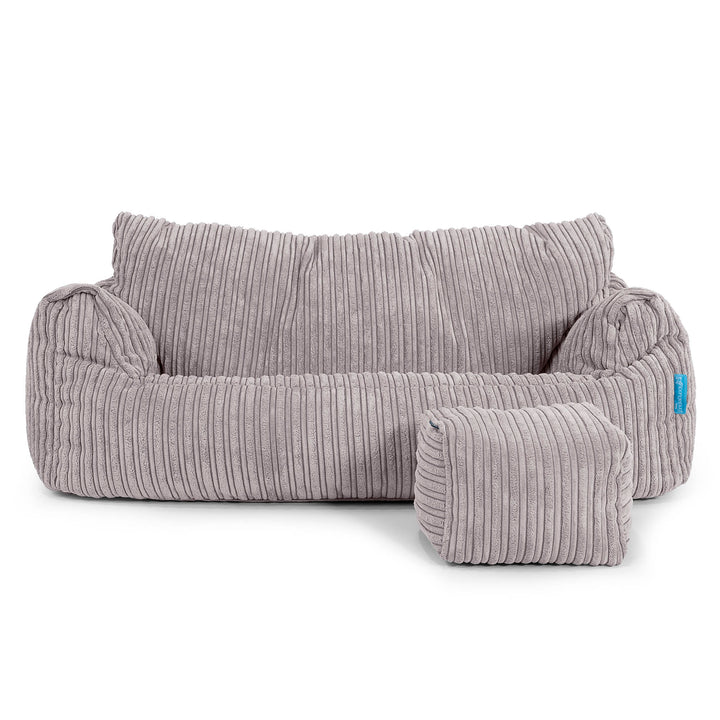 Josephine Children's Sofa Bean Bag 1-5 yr - Cord Aluminium Silver 02