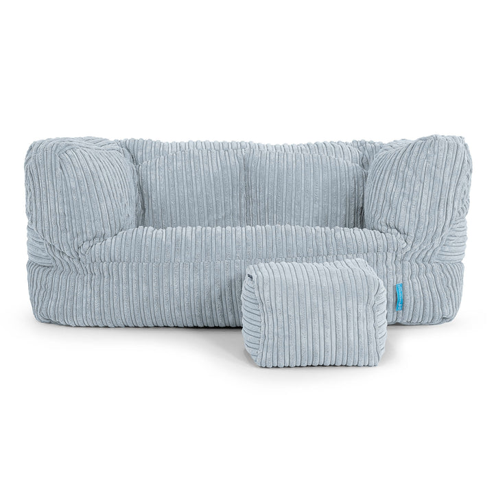 Albert Kids Sofa Bean Bag 2-6 yr - Cord Baby Blue 02