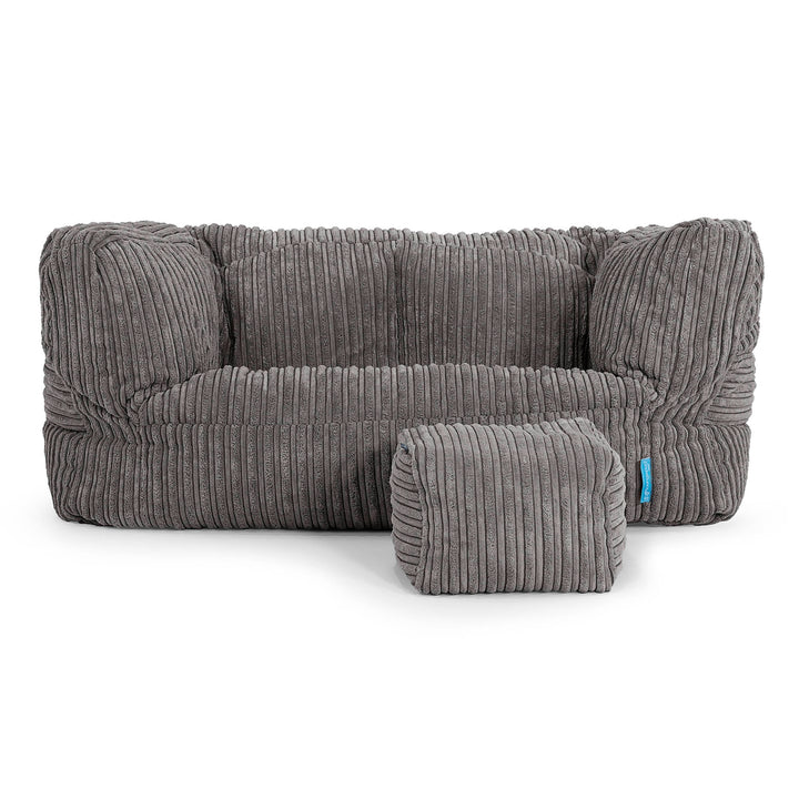 Albert Kids Sofa Bean Bag 2-6 yr - Cord Graphite Grey 02