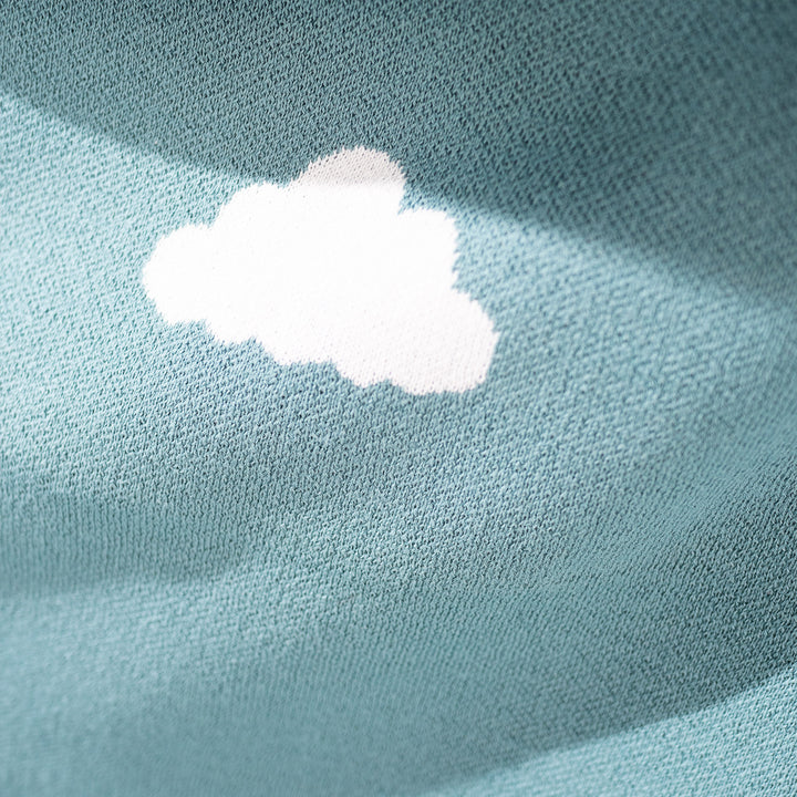 Throw / Blanket - Knitted Cloud Blue 02