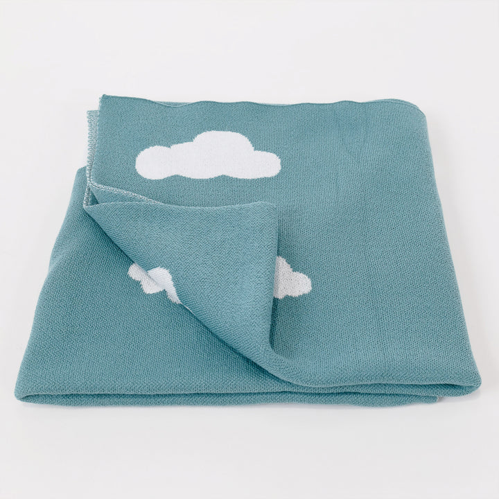 Throw / Blanket - Knitted Cloud Blue 03