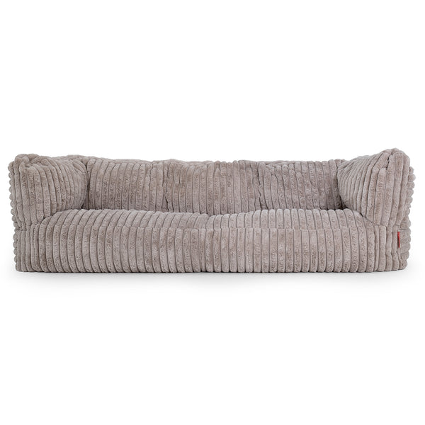 The 3 Seater Albert Sofa Bean Bag - Ultra Plush Cord Minky 01