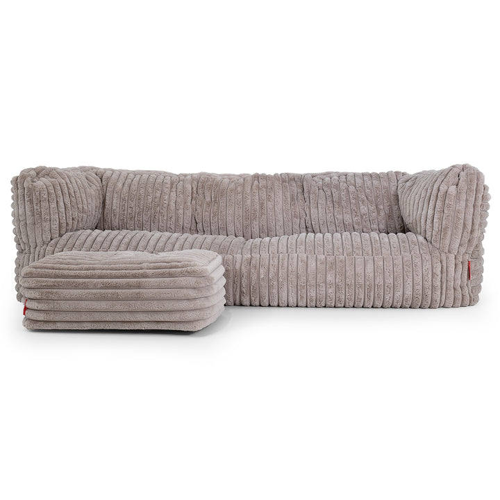 The 3 Seater Albert Sofa Bean Bag - Ultra Plush Cord Minky 02