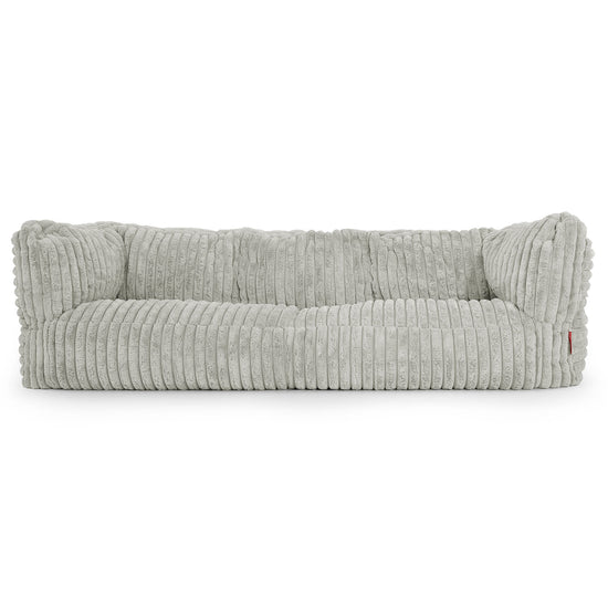 The 3 Seater Albert Sofa Bean Bag - Ultra Plush Cord Sage Green 01