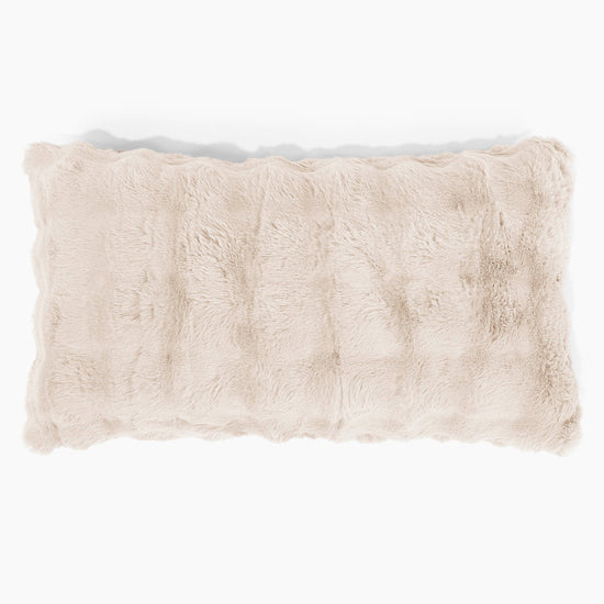 XL Rectangular Support Cushion Cover 40 x 70cm - Bubble Faux Fur Cream 01