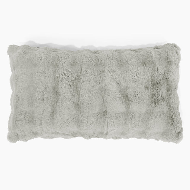 XL Rectangular Support Cushion Cover 40 x 70cm - Bubble Faux Fur Sage Green 01