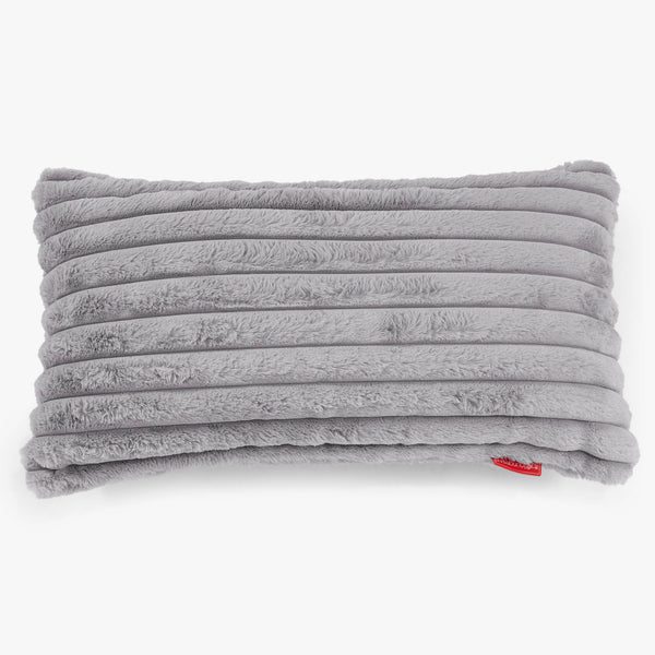 XL Rectangular Support Cushion Cover 40 x 70cm - Ultra Plush Cord Grey 01