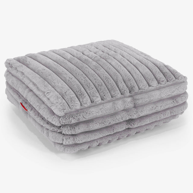 Large Floor Cushion - Ultra Plush Cord Grey 01