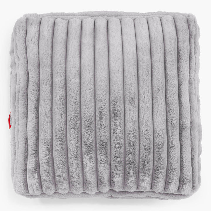 Large Floor Cushion - Ultra Plush Cord Grey 02