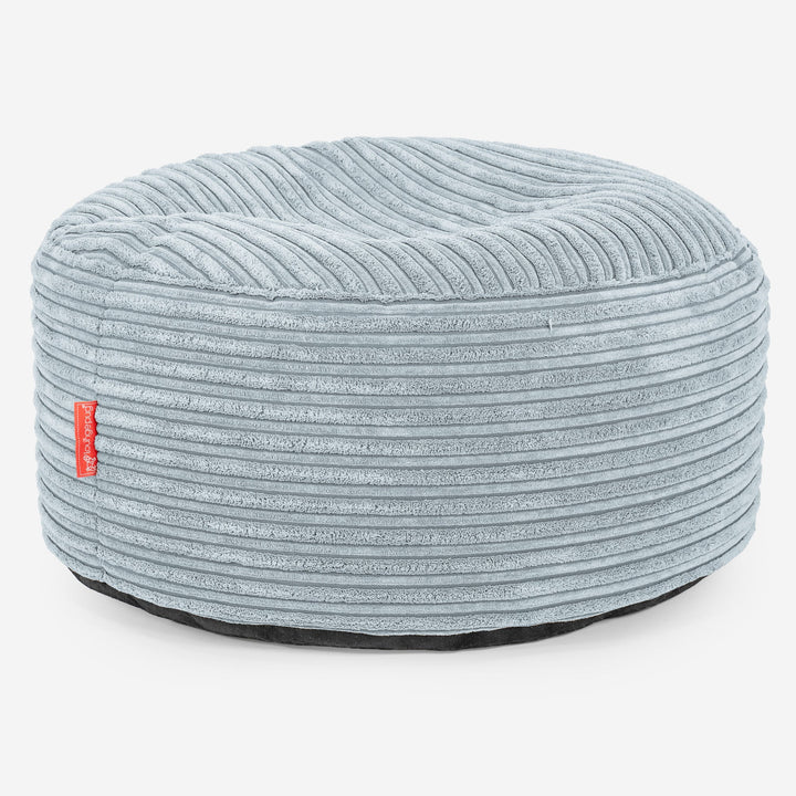 Ottoman Pouf with a Serving Tray - Cord Baby Blue 02