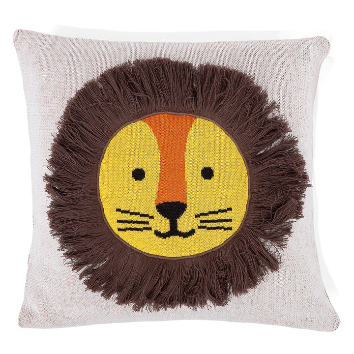 Decorative Cushion Cover 47 x 47cm - Knitted Lion 01