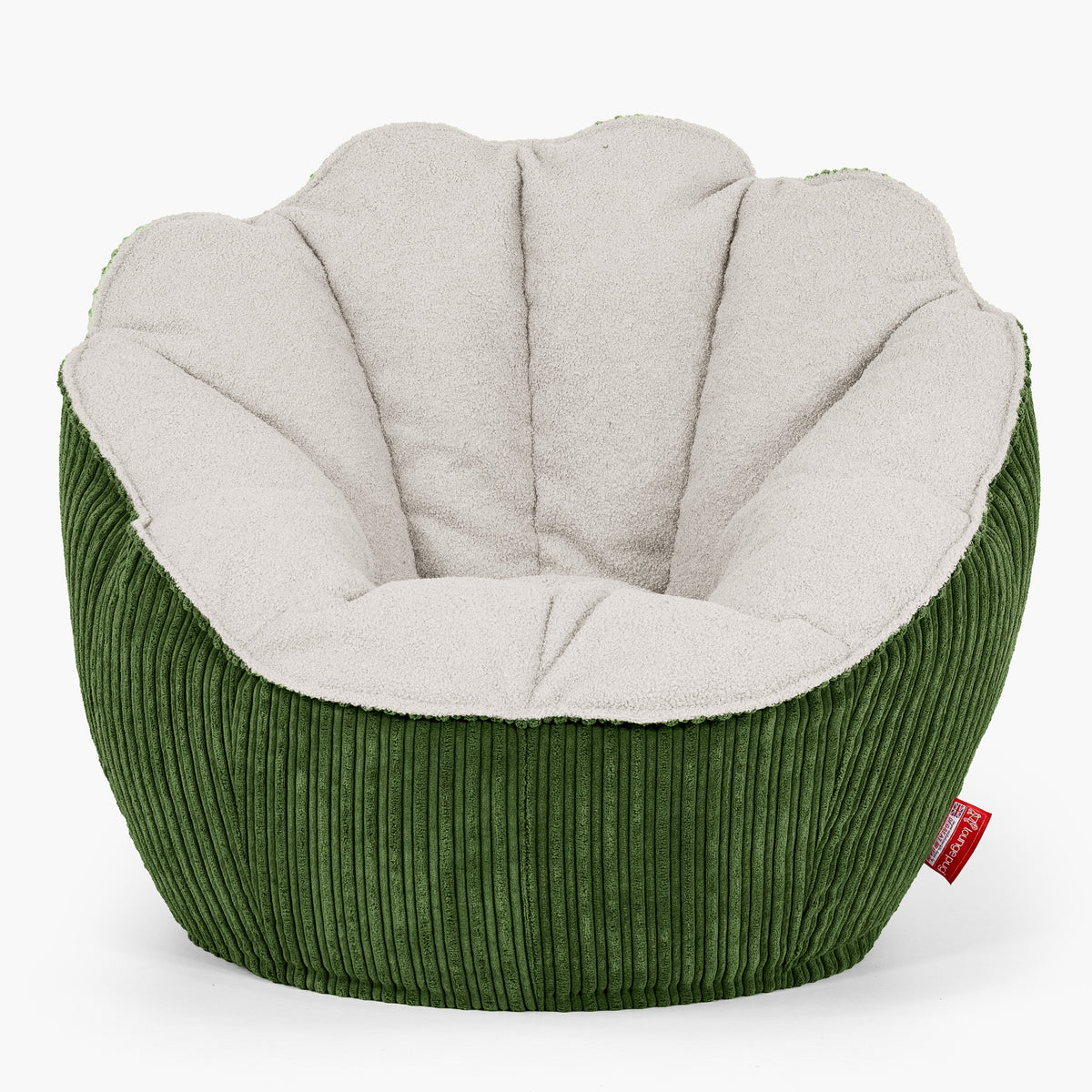 Lounge Pug Natalia Sacco Bean Bag Chair Boucle Cord Forest Green Large ...