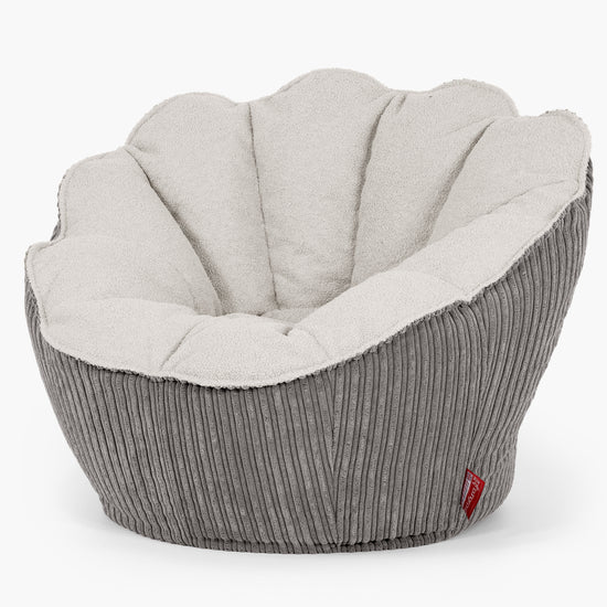 Natalia Sacco Bean Bag Chair - Boucle & Cord Graphite Grey 02