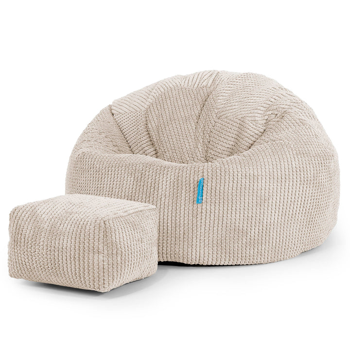 Classic Kids Bean Bag Chair 1-5 yr - Pom Pom Ivory 02