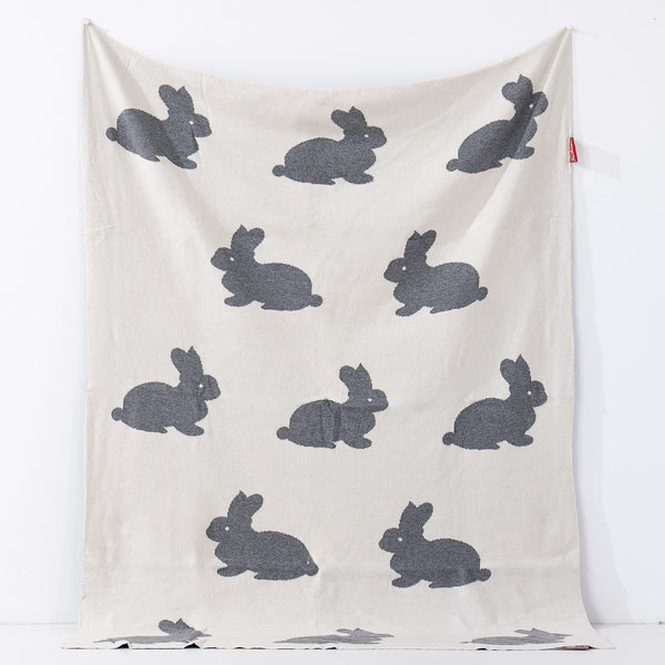 Childs Throw / Blanket - Knitted Rabbit 01