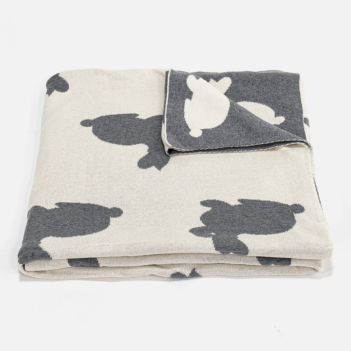 Childs Throw / Blanket - Knitted Rabbit 04