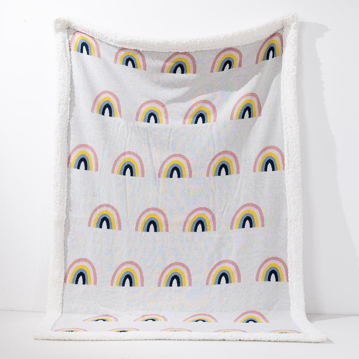 Throw / Blanket - Knitted Rainbow 01