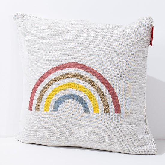 Decorative Cushion Cover 47 x 47cm - Knitted Rainbow 02