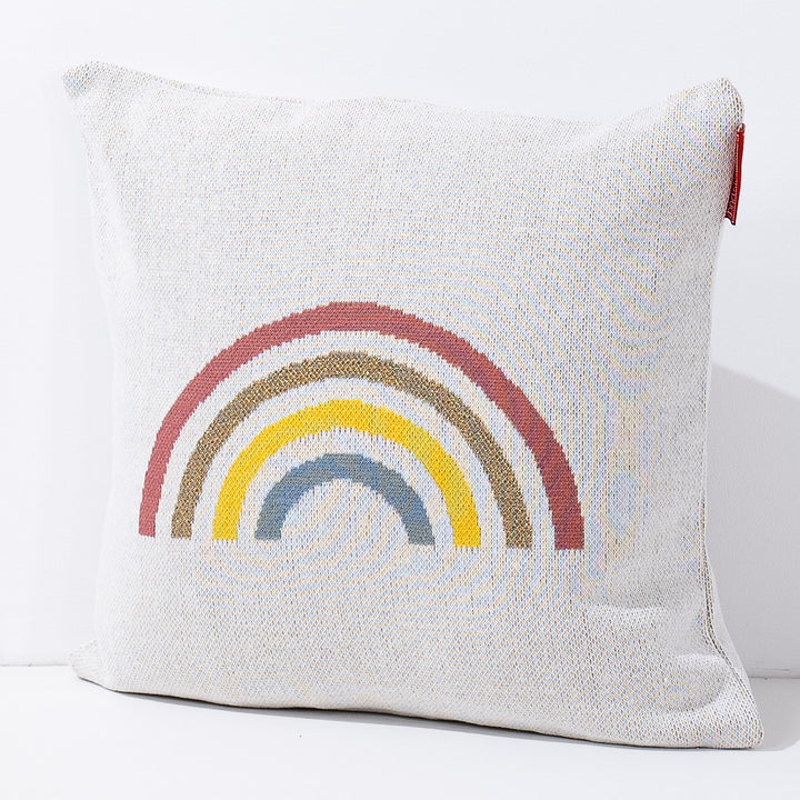 Decorative Cushion Cover 47 x 47cm - Knitted Rainbow 02