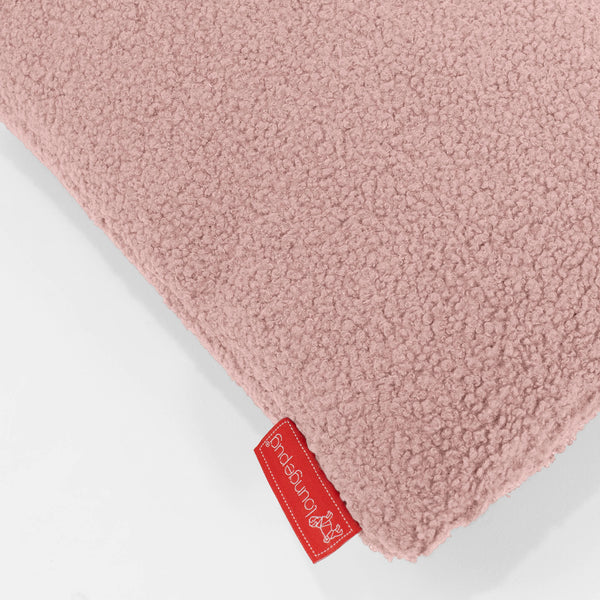 Rectangular Scatter Cushion Cover 35 x 50cm - Boucle Pink Fabric Close-up Image