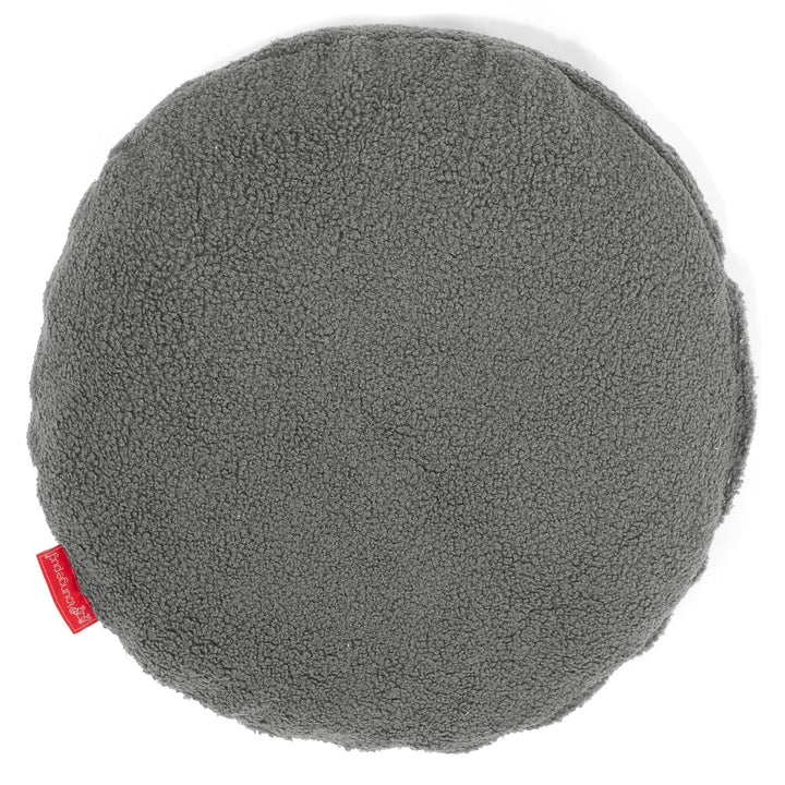 Round Scatter Cushion Cover 50cm - Boucle Grey 01