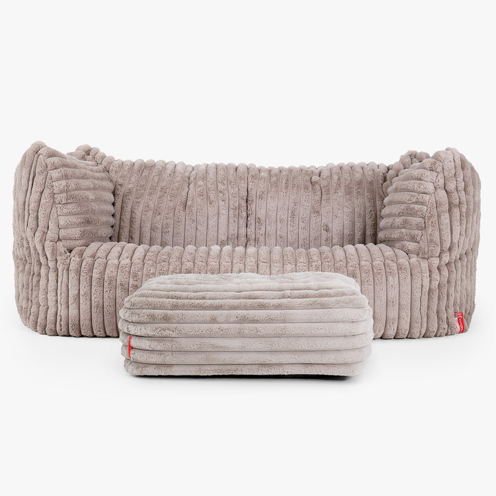 Ruben Bean Bag Sofa - Ultra Plush Cord Minky 02