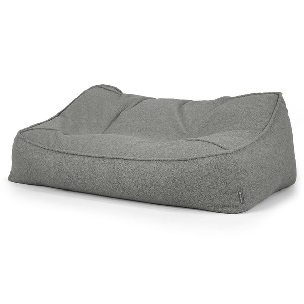 Sloucher Bean Bag Sofa - Boucle Grey