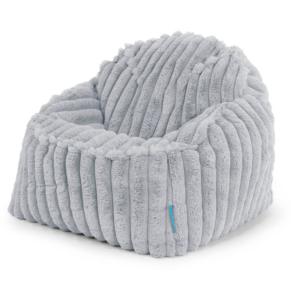 Sloucher Child's Bean Bag 2-10 yr - Ultra Plush Cord Duck Egg Blue 01