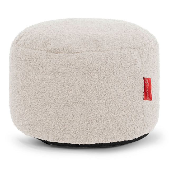 Small Round Footstool - Boucle Ivory 01