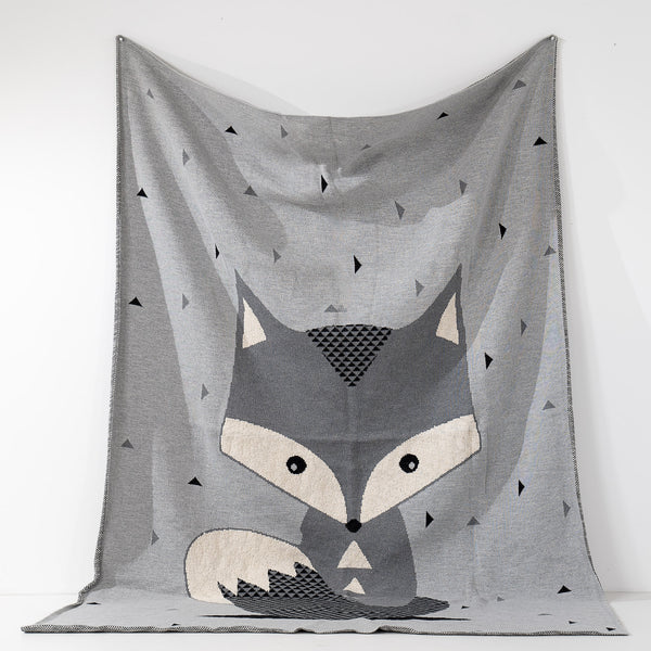 Throw / Blanket - Knitted Solo Fox 01