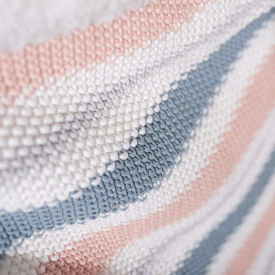 Throw / Blanket - Knitted Stripe Pastel 02