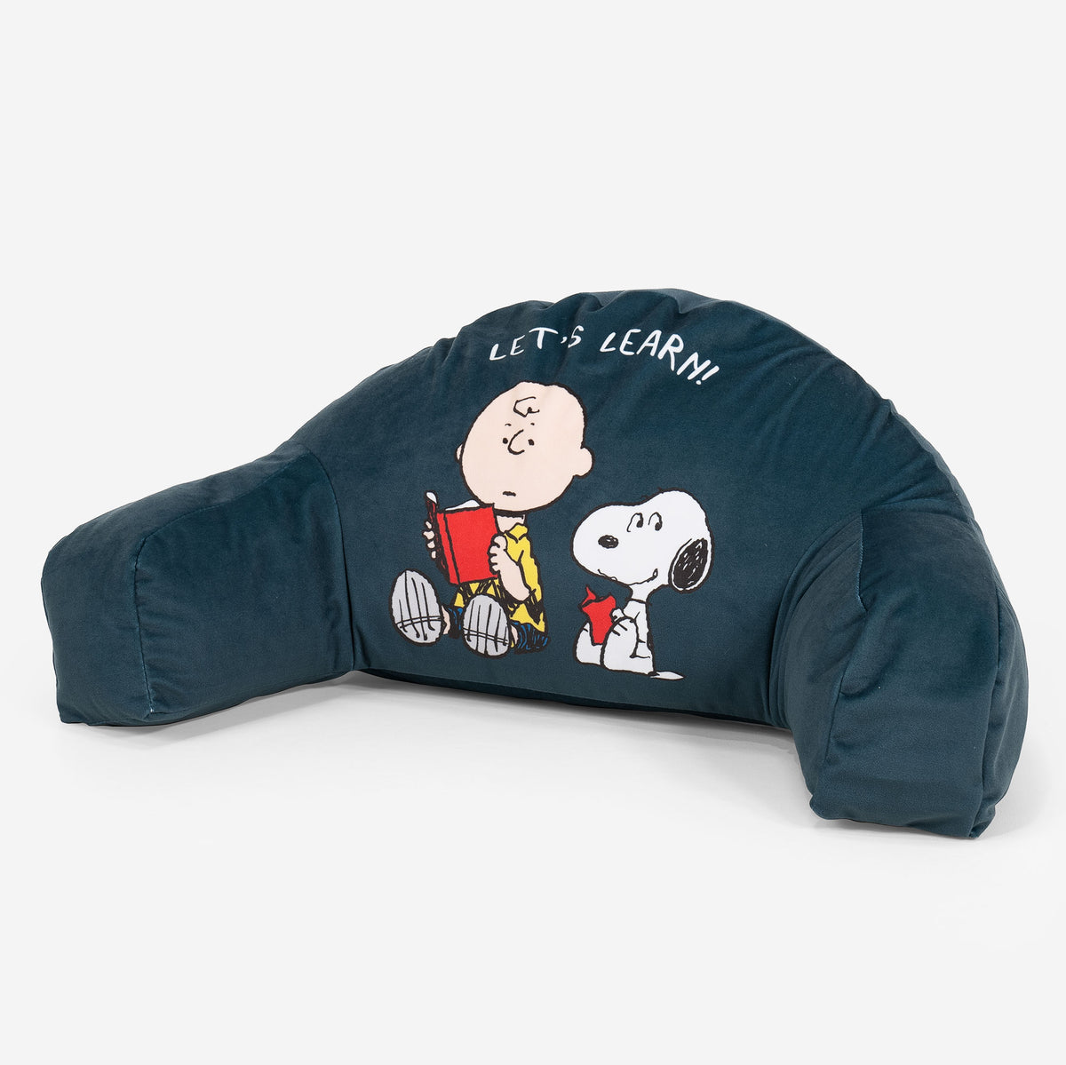 Peanuts Snoopy Let's Learn Kids High Back Support Cuddle Cushion Teal ...