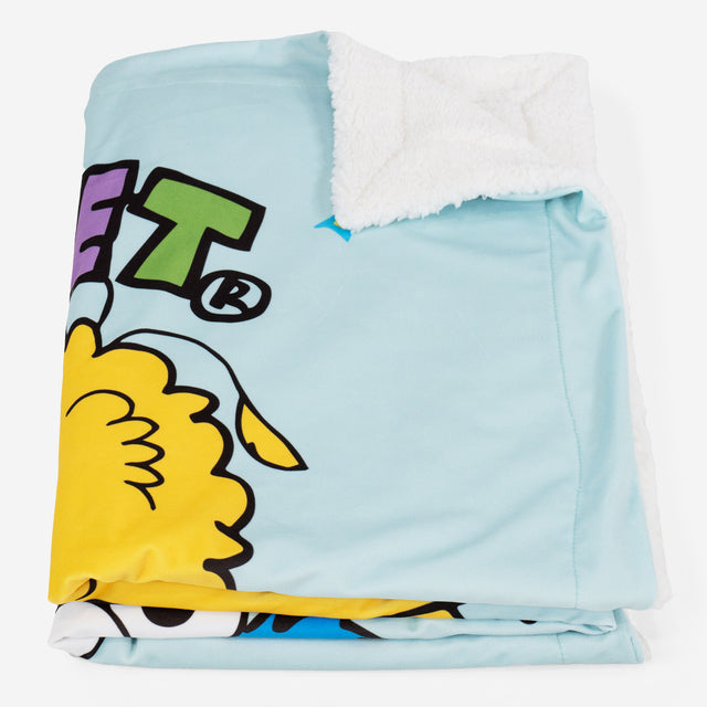 Fleece Throw / Blanket - Sesame Street Slogan 02