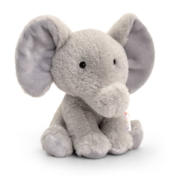 Grey Elephant Soft Toy Fabric Close-up Image