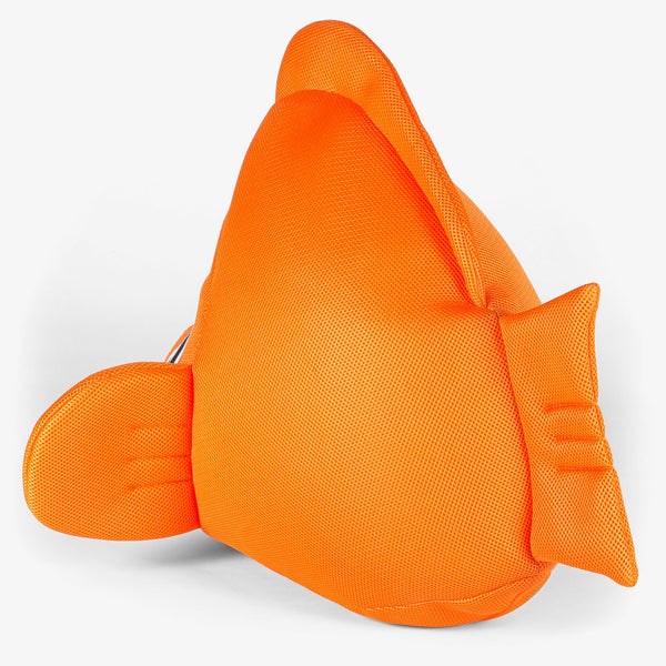 Children's Clownfish Waterproof Pool Toy Bean Bag 3-8 yr - Orange Fabric Close-up Image