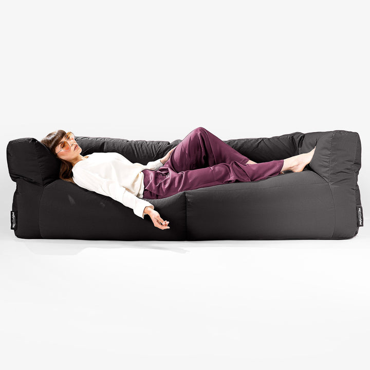 SoleiStorm™ Ultra 2000 h+ 3 Seater Sofa Outdoor Bean Bag - Olefin Black 03