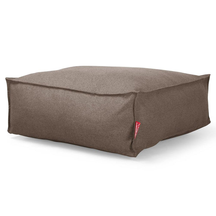 LOUNGE PUG CloudSac 250 Memory Foam Ottoman Pouf Interalli Wool Biscuit