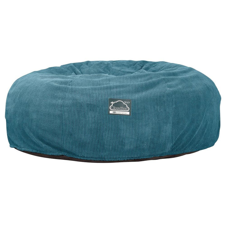 CloudSac 3000 XXL King Sized Memory Foam Beanbag Sofa - Pom Pom Aegean Blue 06