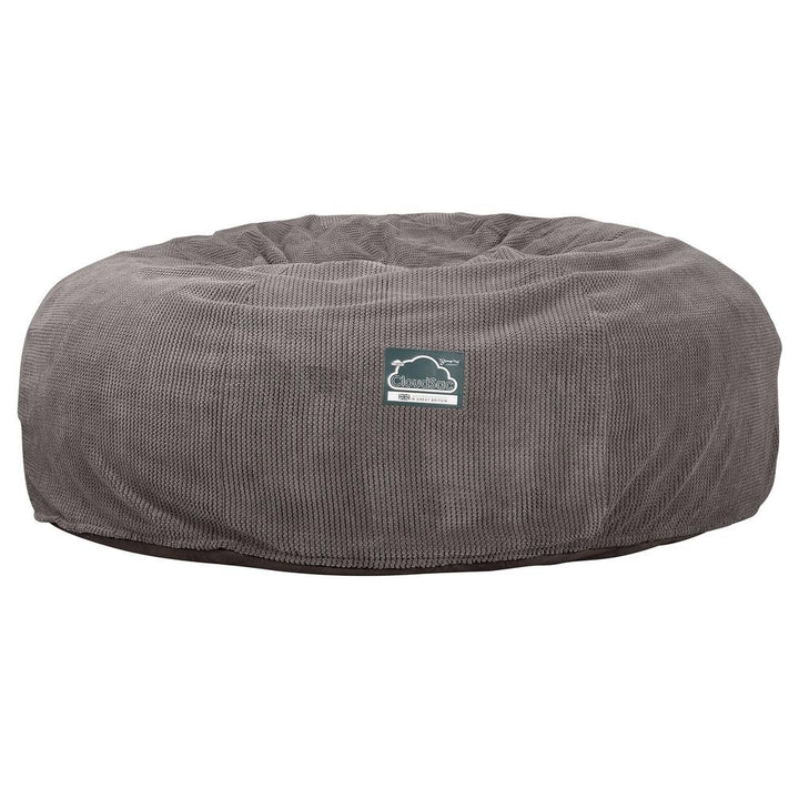 CloudSac 3000 XXL King Sized Memory Foam Beanbag Sofa - Pom Pom Charcoal Grey 06